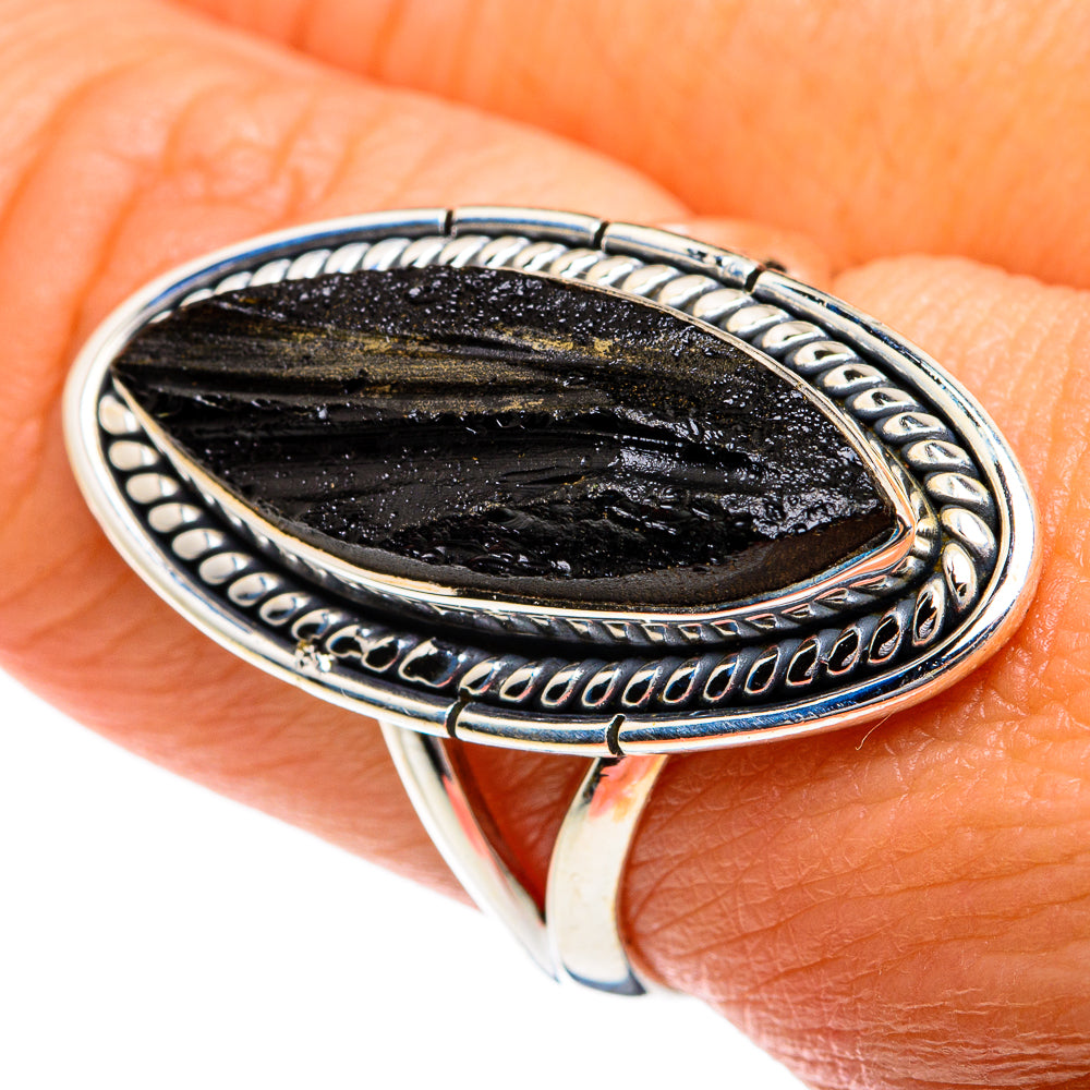 Black Tourmaline Rings handcrafted by Ana Silver Co - RING80133