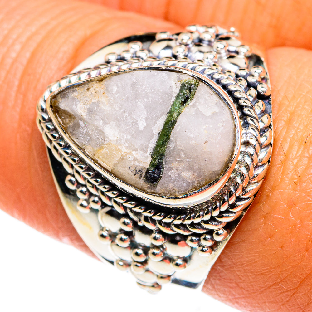 Chrome Diopside Rings handcrafted by Ana Silver Co - RING80135