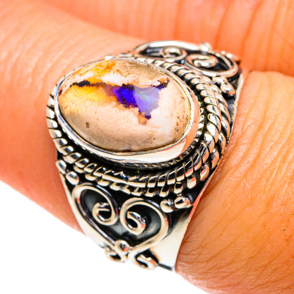 Mexican Fire Opal Rings handcrafted by Ana Silver Co - RING80138