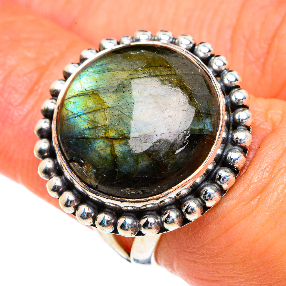 Labradorite Rings handcrafted by Ana Silver Co - RING80141