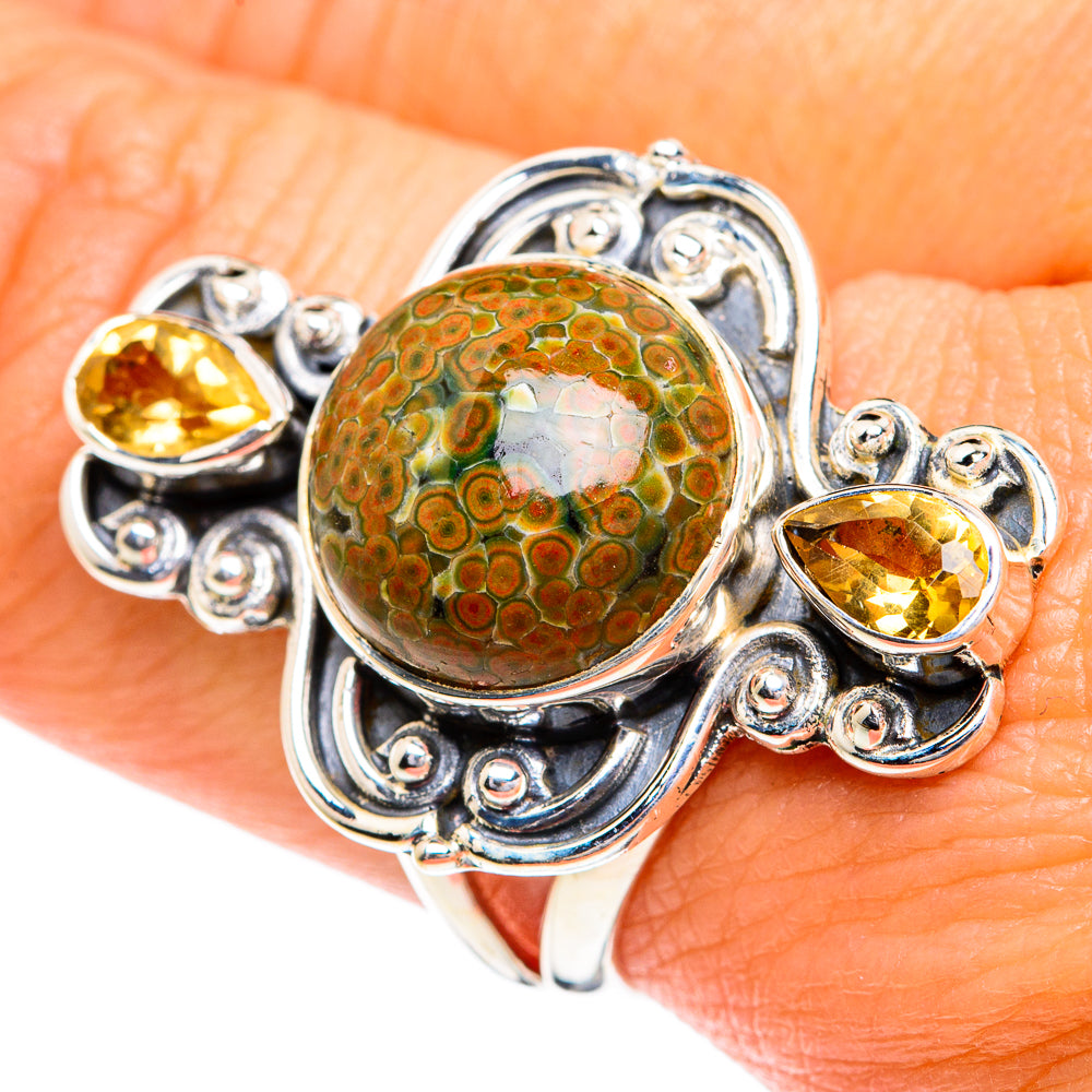 Ocean Jasper Rings handcrafted by Ana Silver Co - RING80155