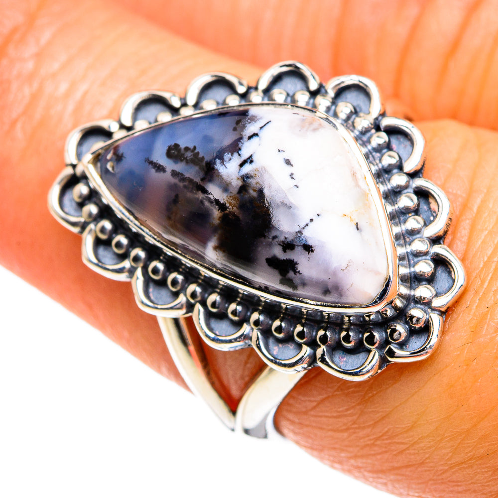 Dendritic Opal Rings handcrafted by Ana Silver Co - RING80166