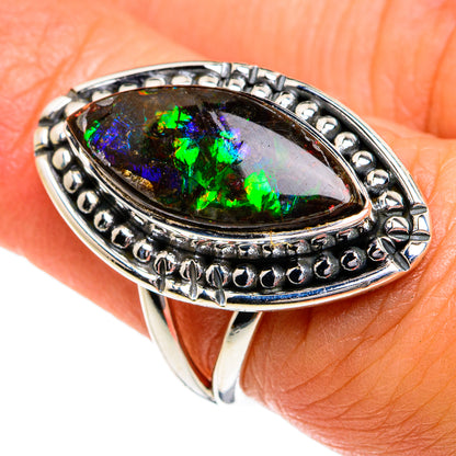 Ammolite Rings handcrafted by Ana Silver Co - RING80167