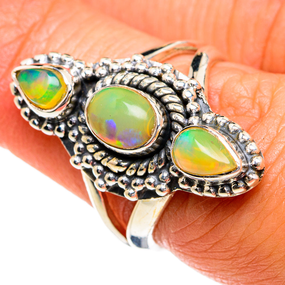 Ethiopian Opal Rings handcrafted by Ana Silver Co - RING80169