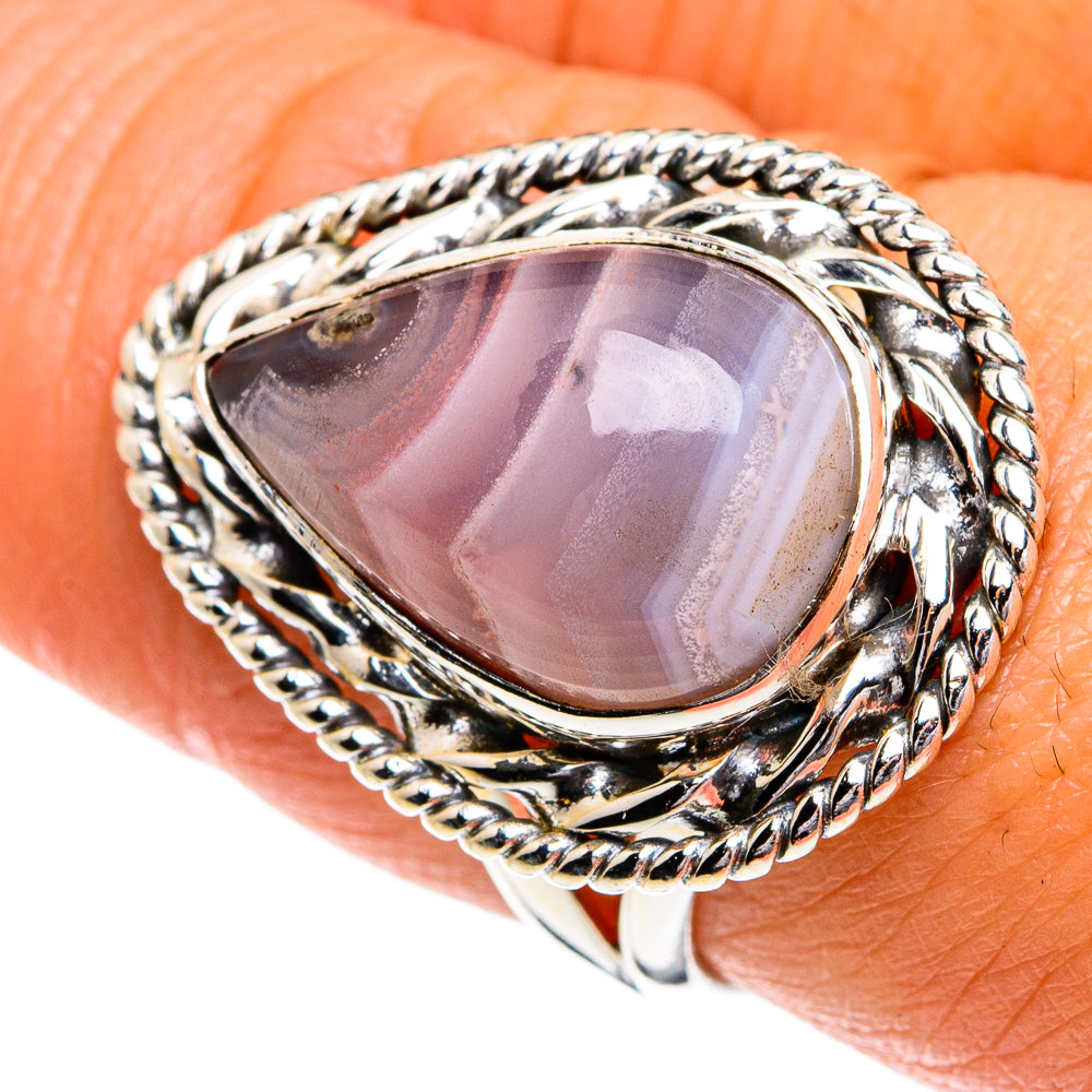 Botswana Agate Rings handcrafted by Ana Silver Co - RING80180