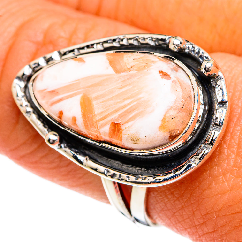 Scolecite Rings handcrafted by Ana Silver Co - RING80185