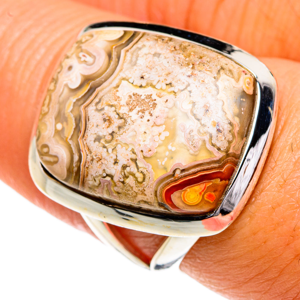 Laguna Lace Agate Rings handcrafted by Ana Silver Co - RING80191