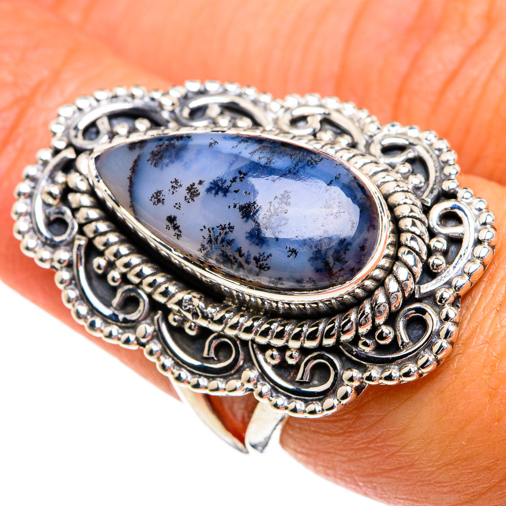 Dendritic Opal Rings handcrafted by Ana Silver Co - RING80196