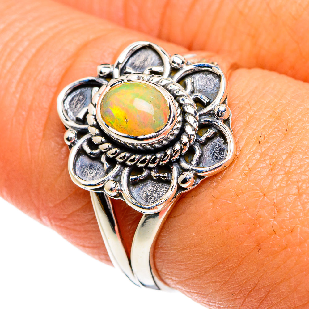 Ethiopian Opal Rings handcrafted by Ana Silver Co - RING80197
