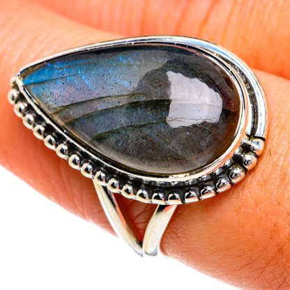 Labradorite Rings handcrafted by Ana Silver Co - RING80199