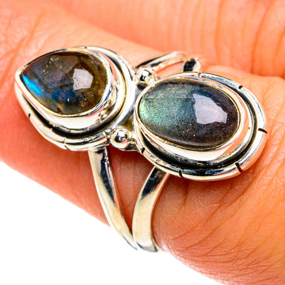Labradorite Rings handcrafted by Ana Silver Co - RING80204