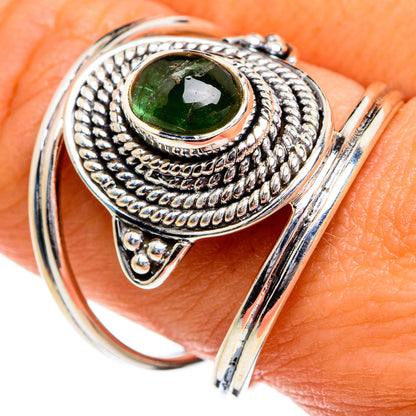 Green Tourmaline Rings handcrafted by Ana Silver Co - RING80205