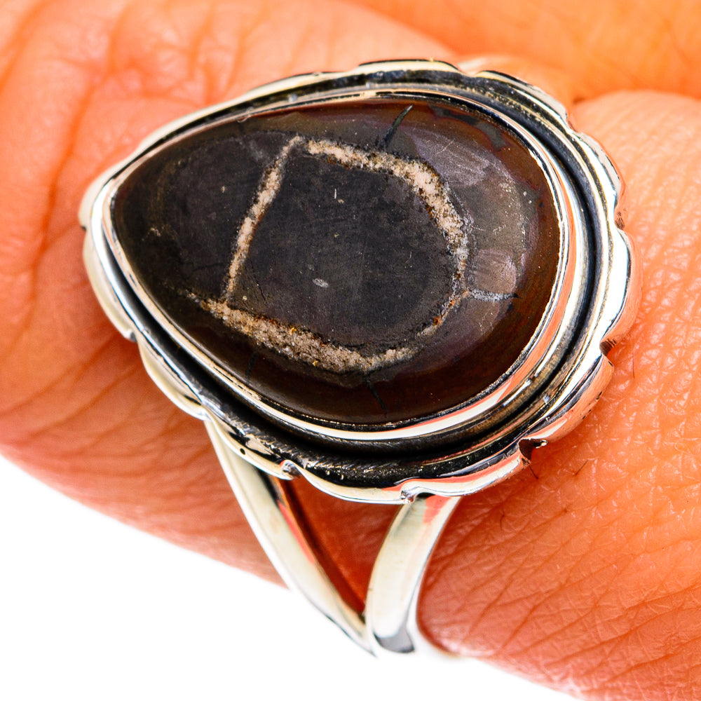 Septarian Geode Rings handcrafted by Ana Silver Co - RING80209