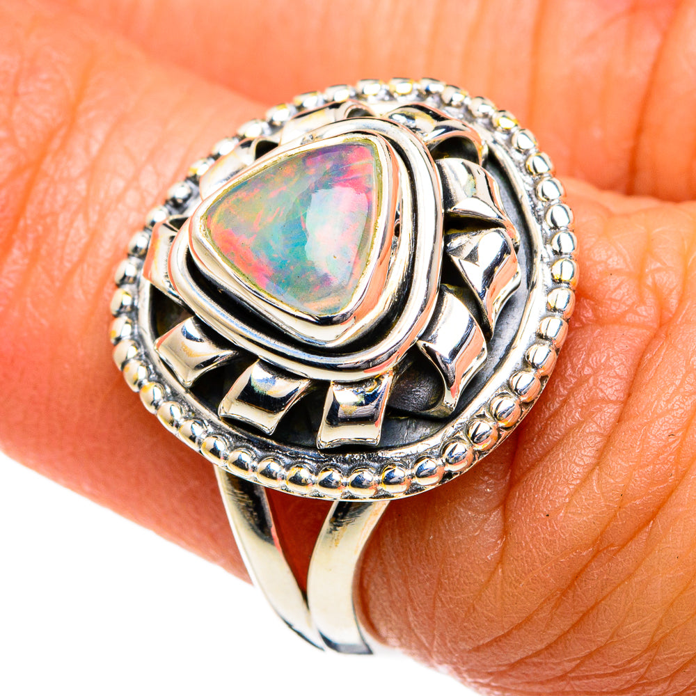 Ethiopian Opal Rings handcrafted by Ana Silver Co - RING80219
