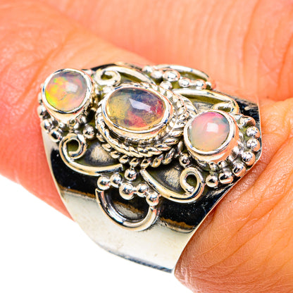 Ethiopian Opal Rings handcrafted by Ana Silver Co - RING80220