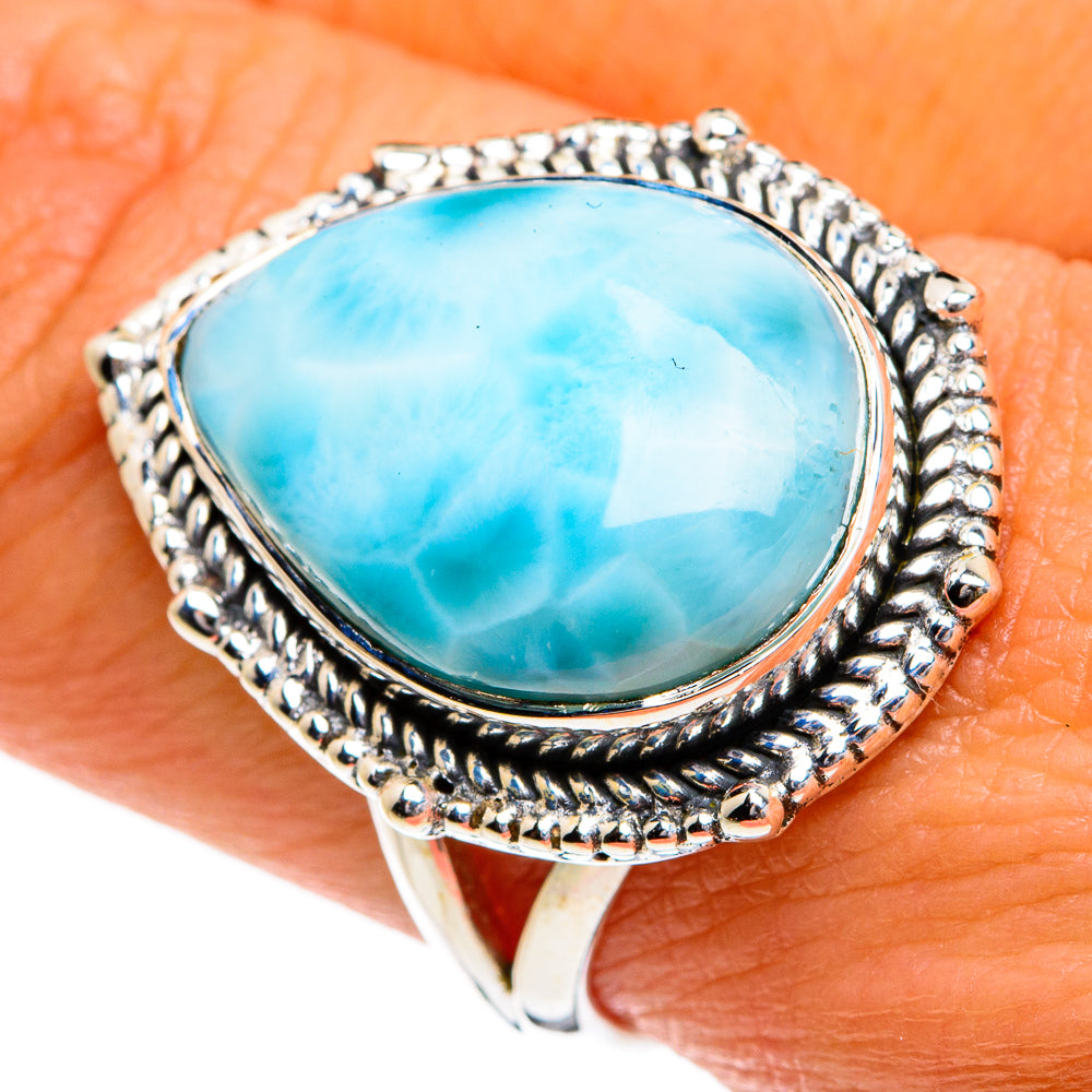 Larimar Rings handcrafted by Ana Silver Co - RING80224
