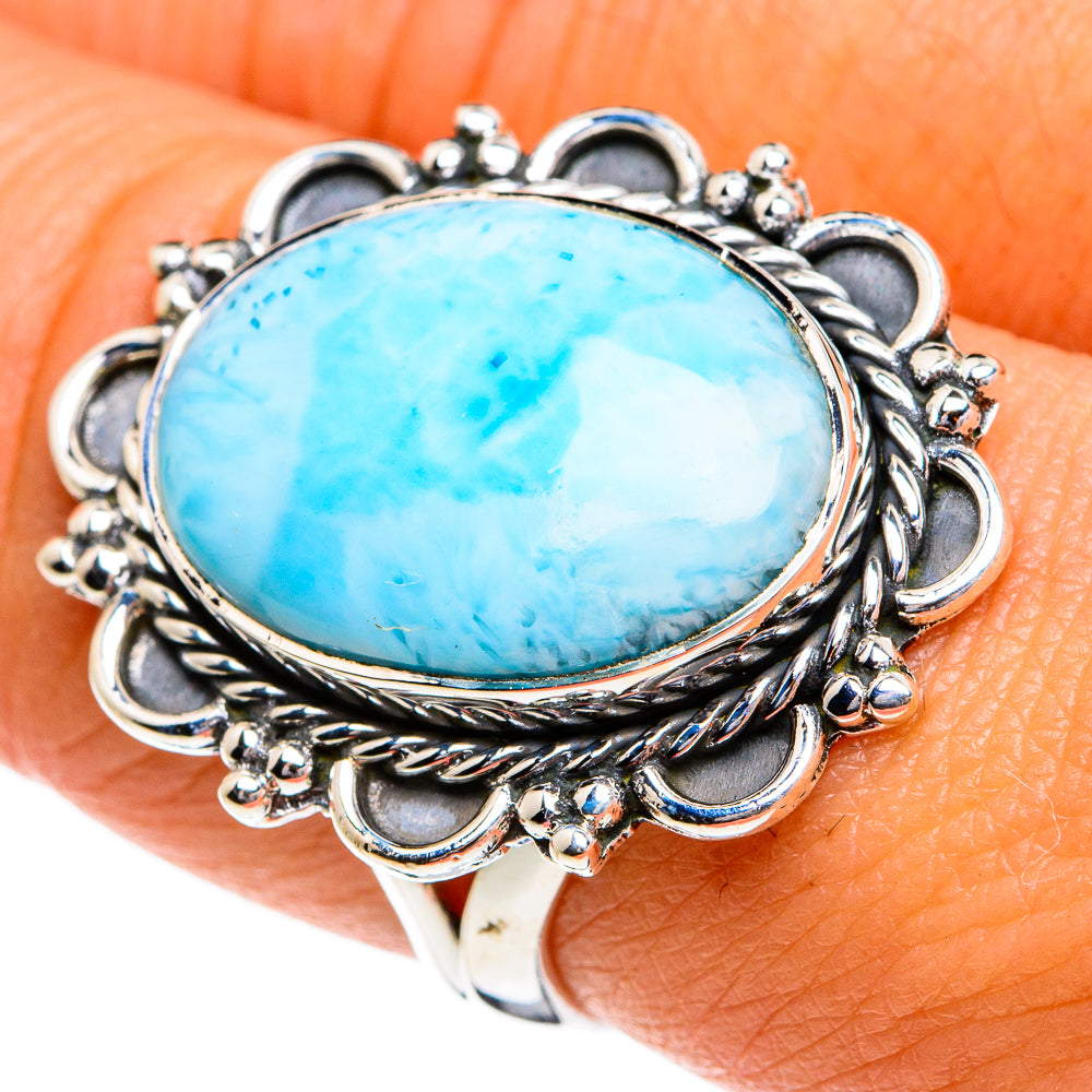 Larimar Rings handcrafted by Ana Silver Co - RING80225