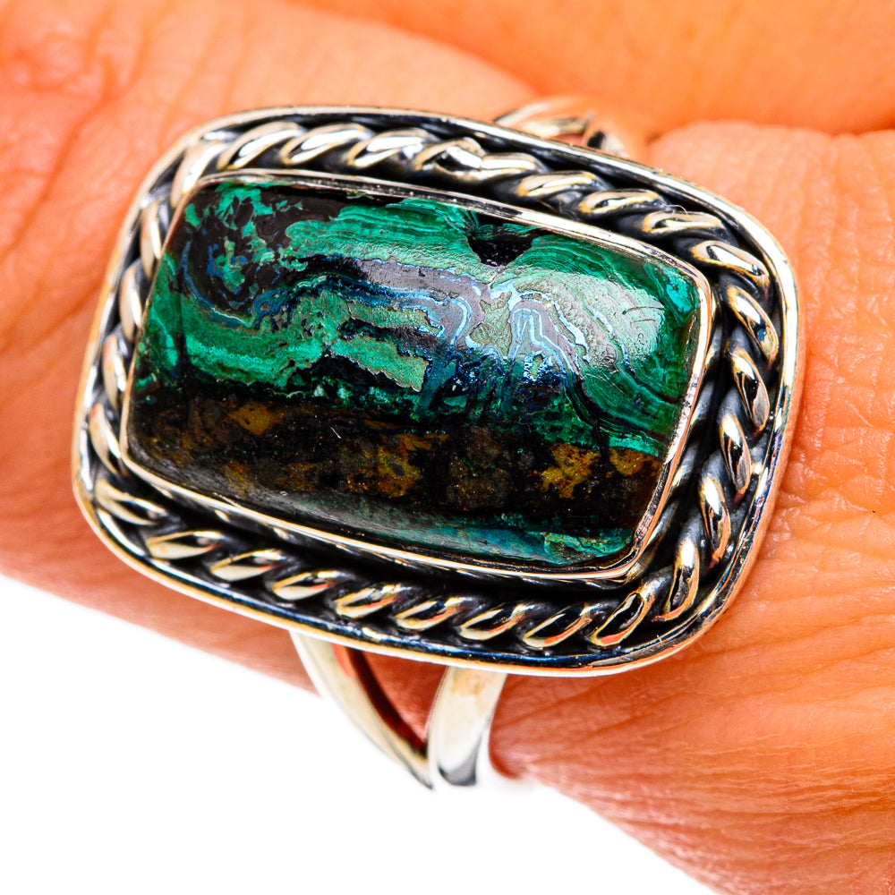 Chrysocolla Rings handcrafted by Ana Silver Co - RING80230