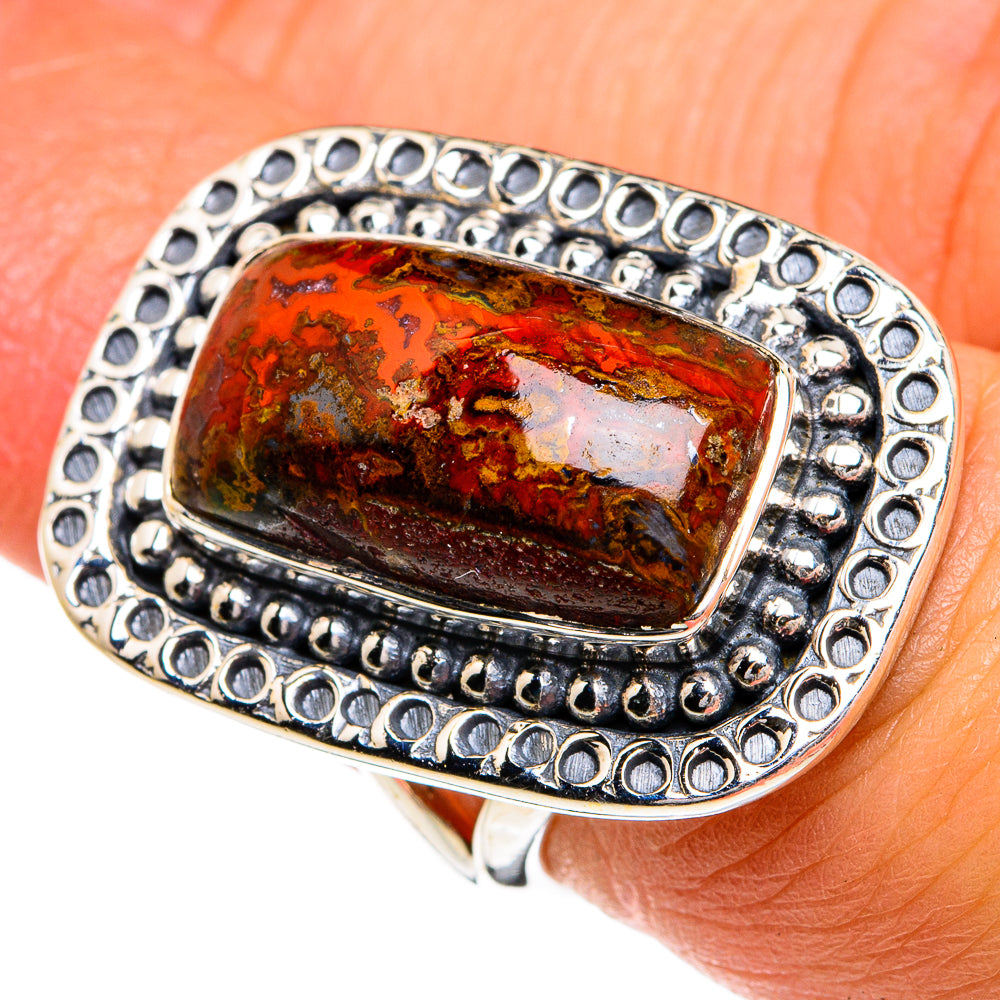 Moroccan Agate Rings handcrafted by Ana Silver Co - RING80231