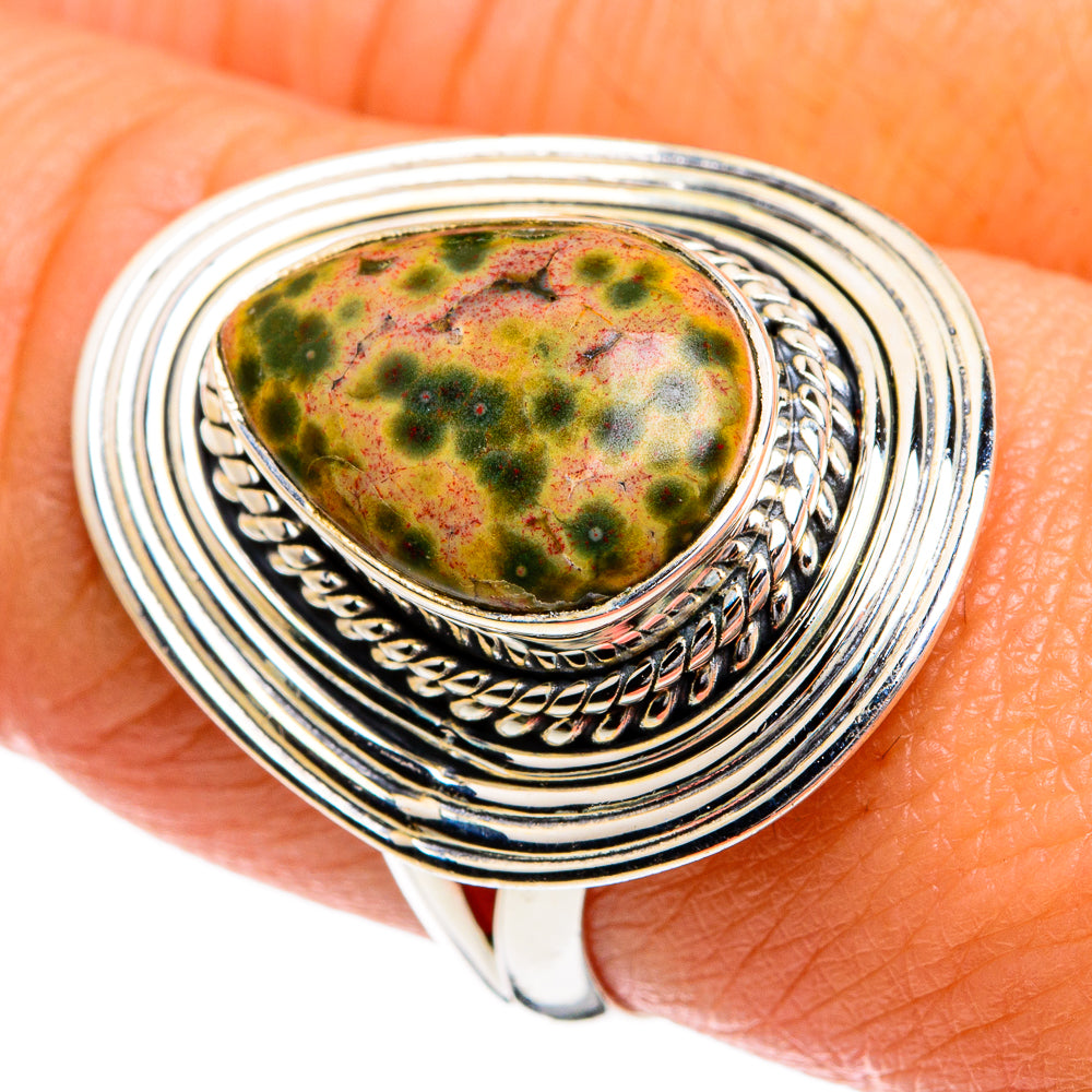 Ocean Jasper Rings handcrafted by Ana Silver Co - RING80232