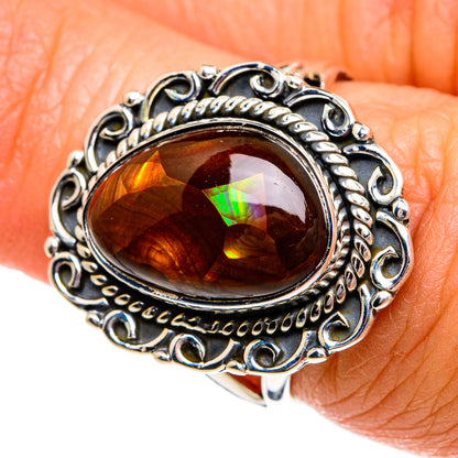 Mexican Fire Agate Rings handcrafted by Ana Silver Co - RING80233