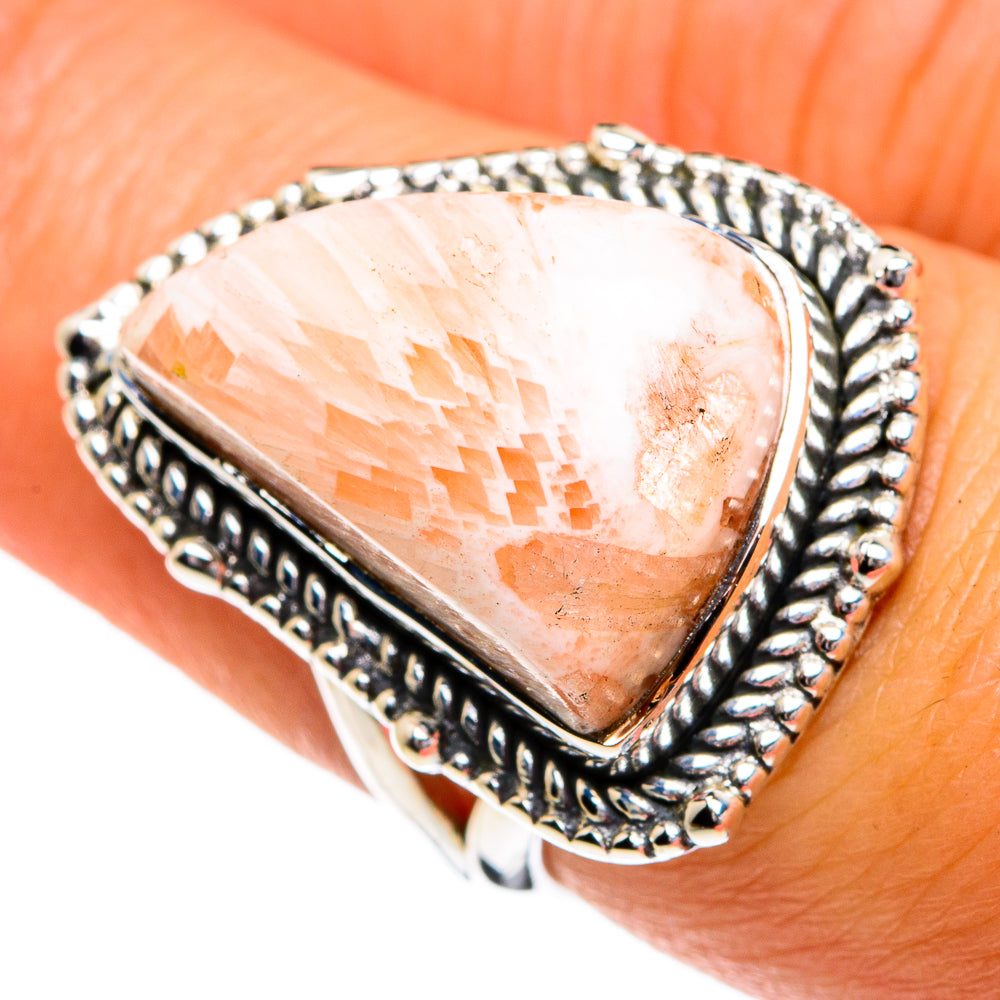 Scolecite Rings handcrafted by Ana Silver Co - RING80236