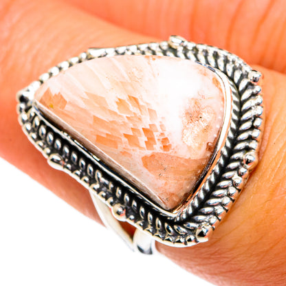 Scolecite Rings handcrafted by Ana Silver Co - RING80236