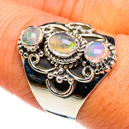 Ethiopian Opal Rings handcrafted by Ana Silver Co - RING80243