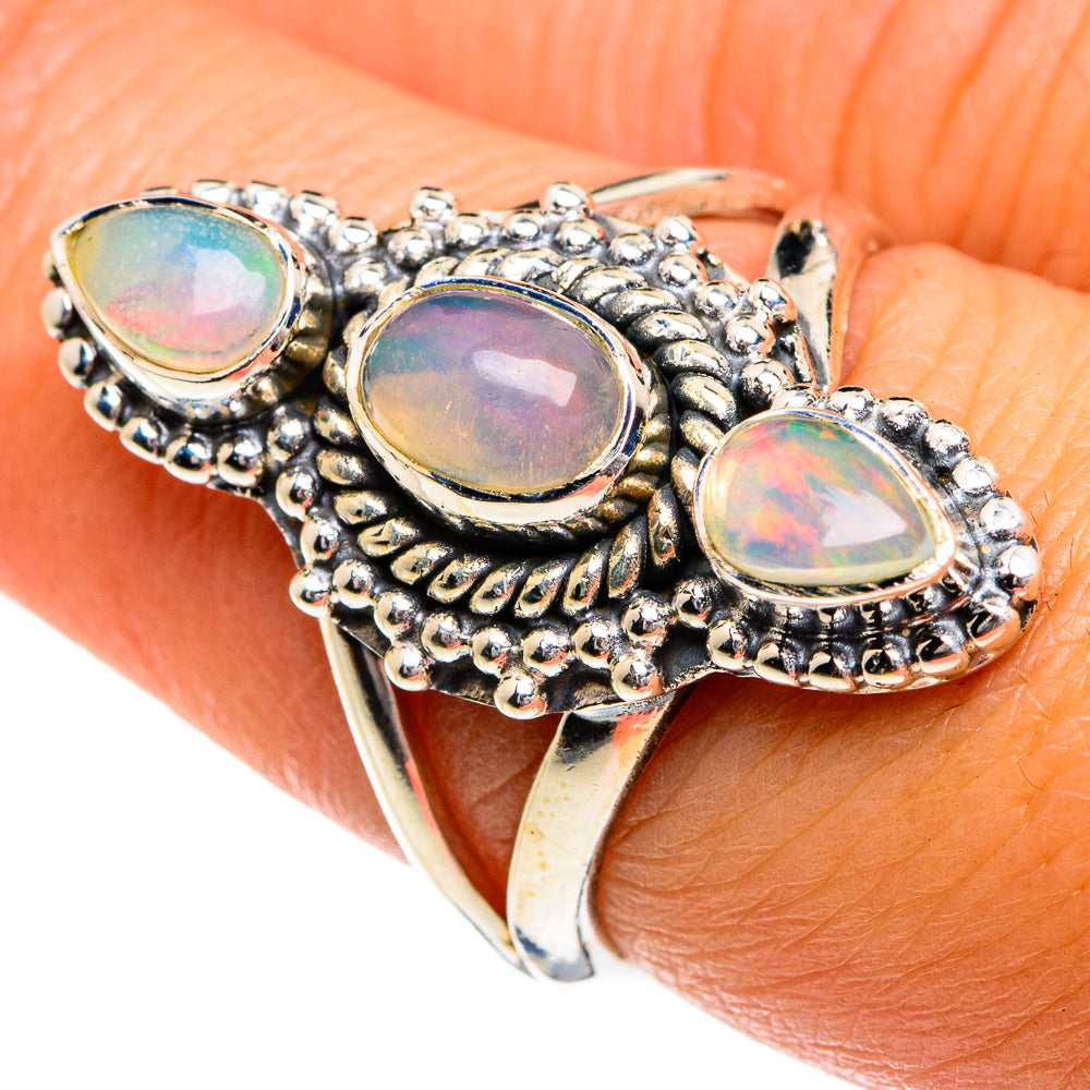 Ethiopian Opal Rings handcrafted by Ana Silver Co - RING80244