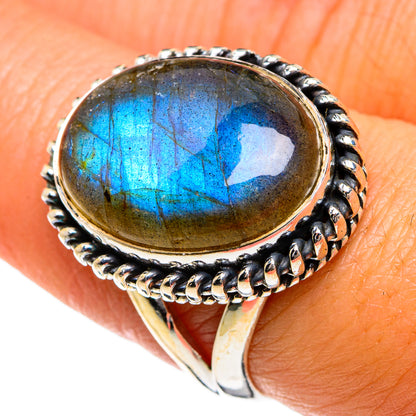 Labradorite Rings handcrafted by Ana Silver Co - RING80246
