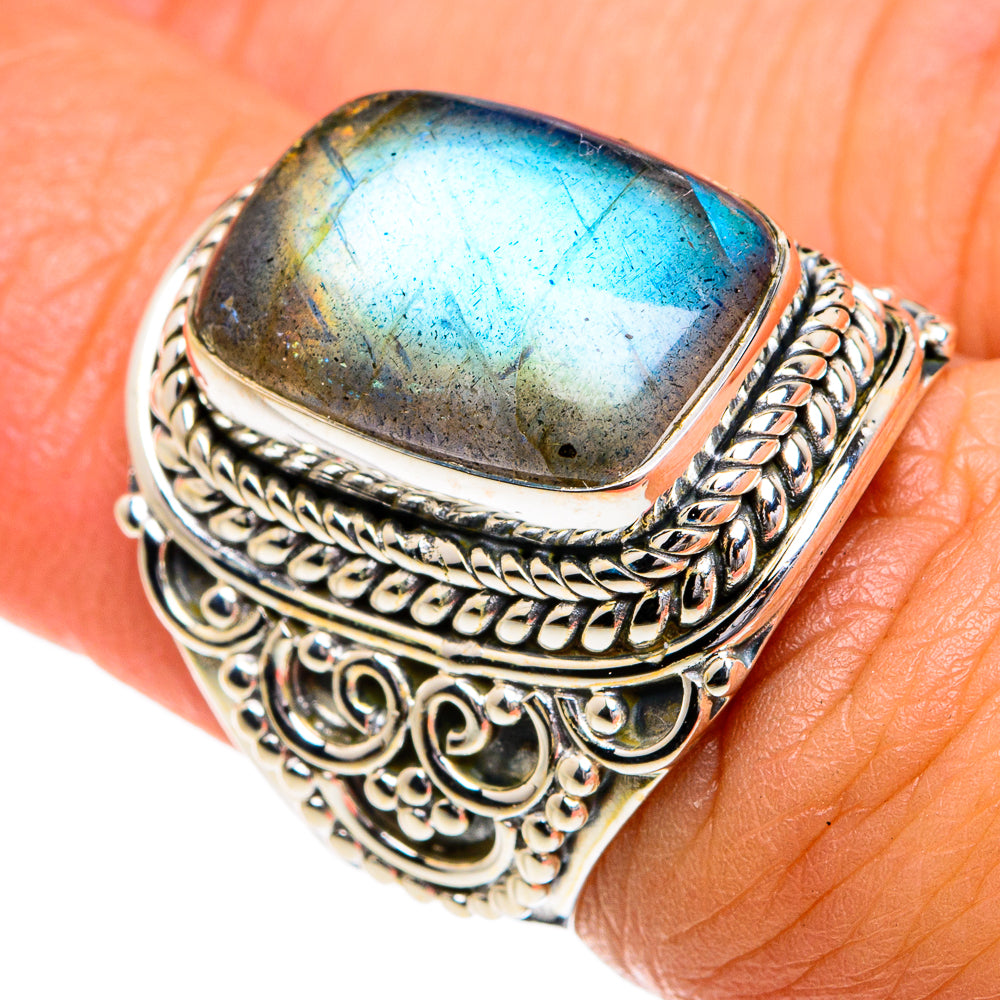 Labradorite Rings handcrafted by Ana Silver Co - RING80248