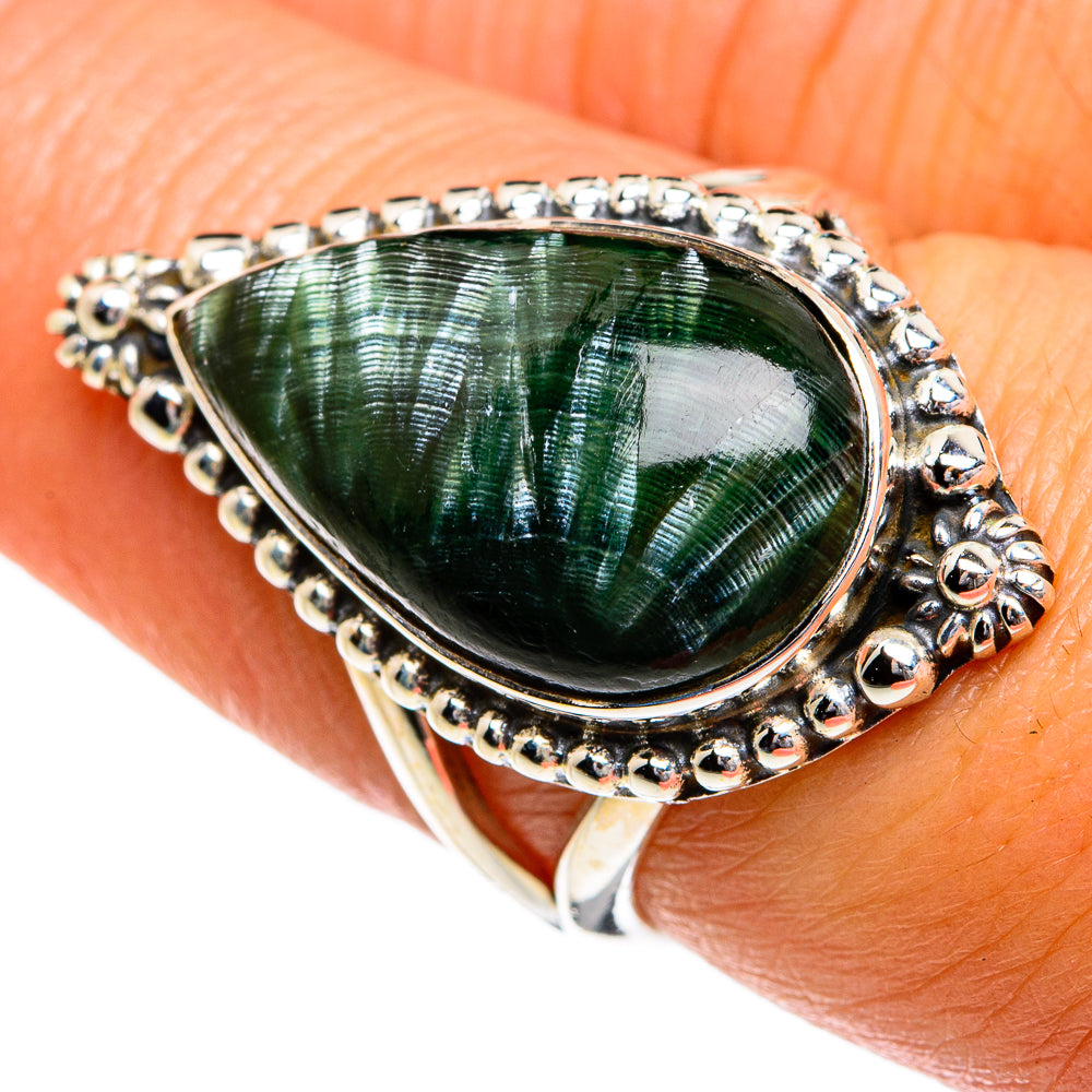 Seraphinite Rings handcrafted by Ana Silver Co - RING80252