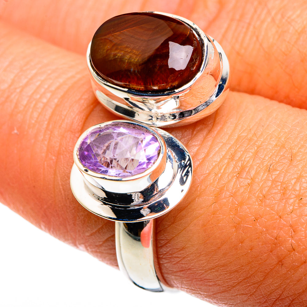Mexican Fire Agate Rings handcrafted by Ana Silver Co - RING80255