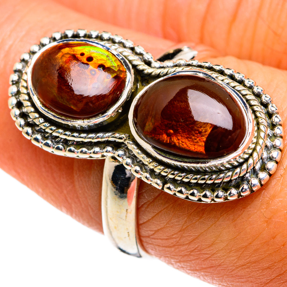 Mexican Fire Agate Rings handcrafted by Ana Silver Co - RING80257
