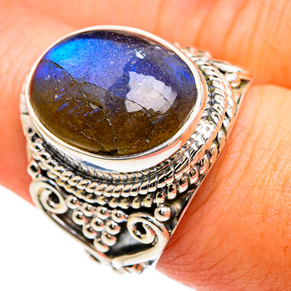 Labradorite Rings handcrafted by Ana Silver Co - RING80273