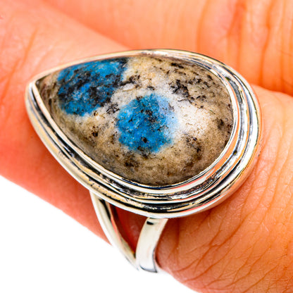 K2 Blue Azurite Rings handcrafted by Ana Silver Co - RING80275