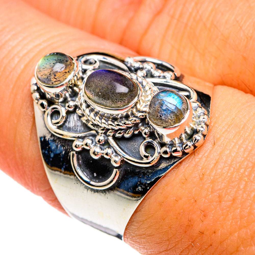 Labradorite Rings handcrafted by Ana Silver Co - RING80276