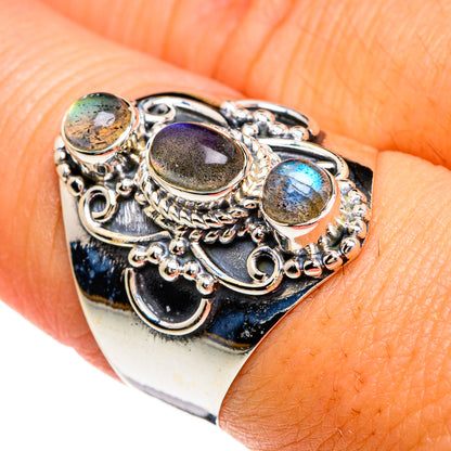 Labradorite Rings handcrafted by Ana Silver Co - RING80276