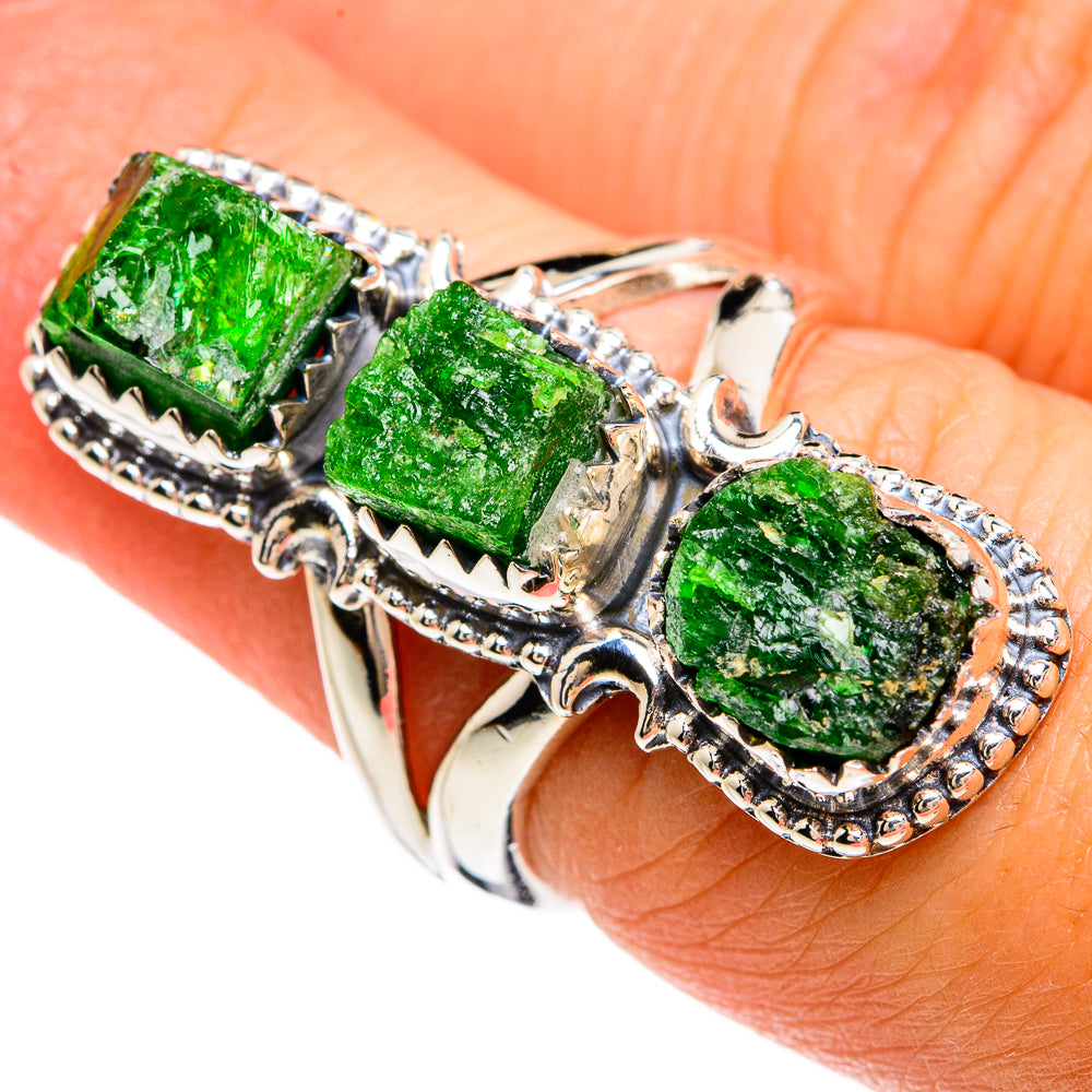 Chrome Diopside Rings handcrafted by Ana Silver Co - RING80280