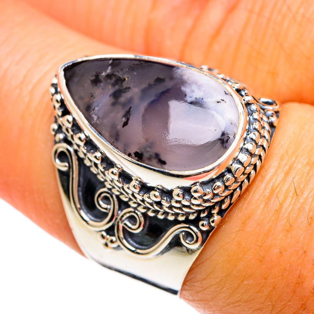 Dendritic Opal Rings handcrafted by Ana Silver Co - RING80297