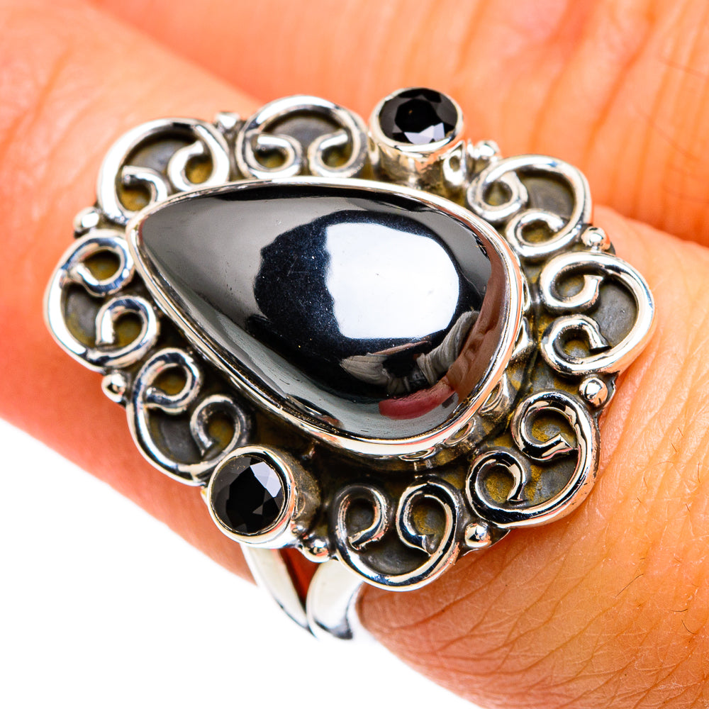 Hematite Rings handcrafted by Ana Silver Co - RING80301
