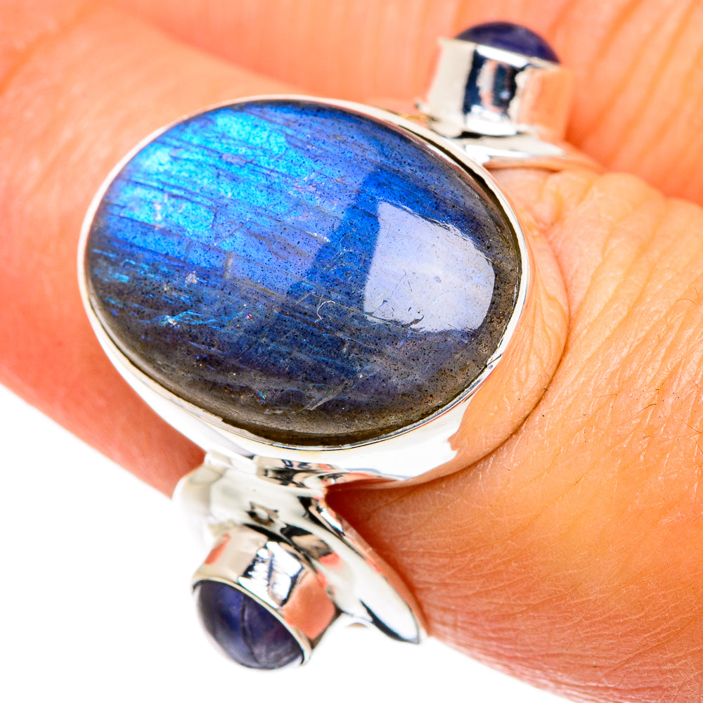 Labradorite Rings handcrafted by Ana Silver Co - RING80306