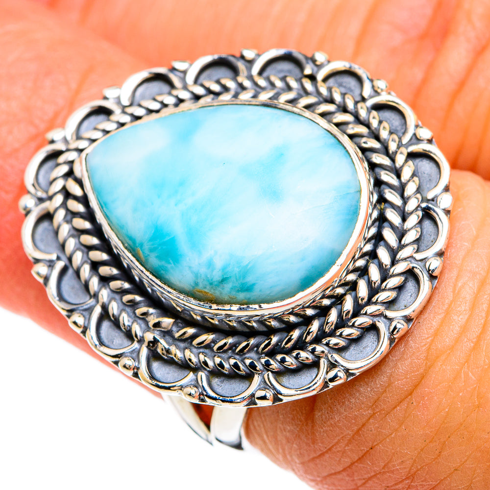 Larimar Rings handcrafted by Ana Silver Co - RING80308