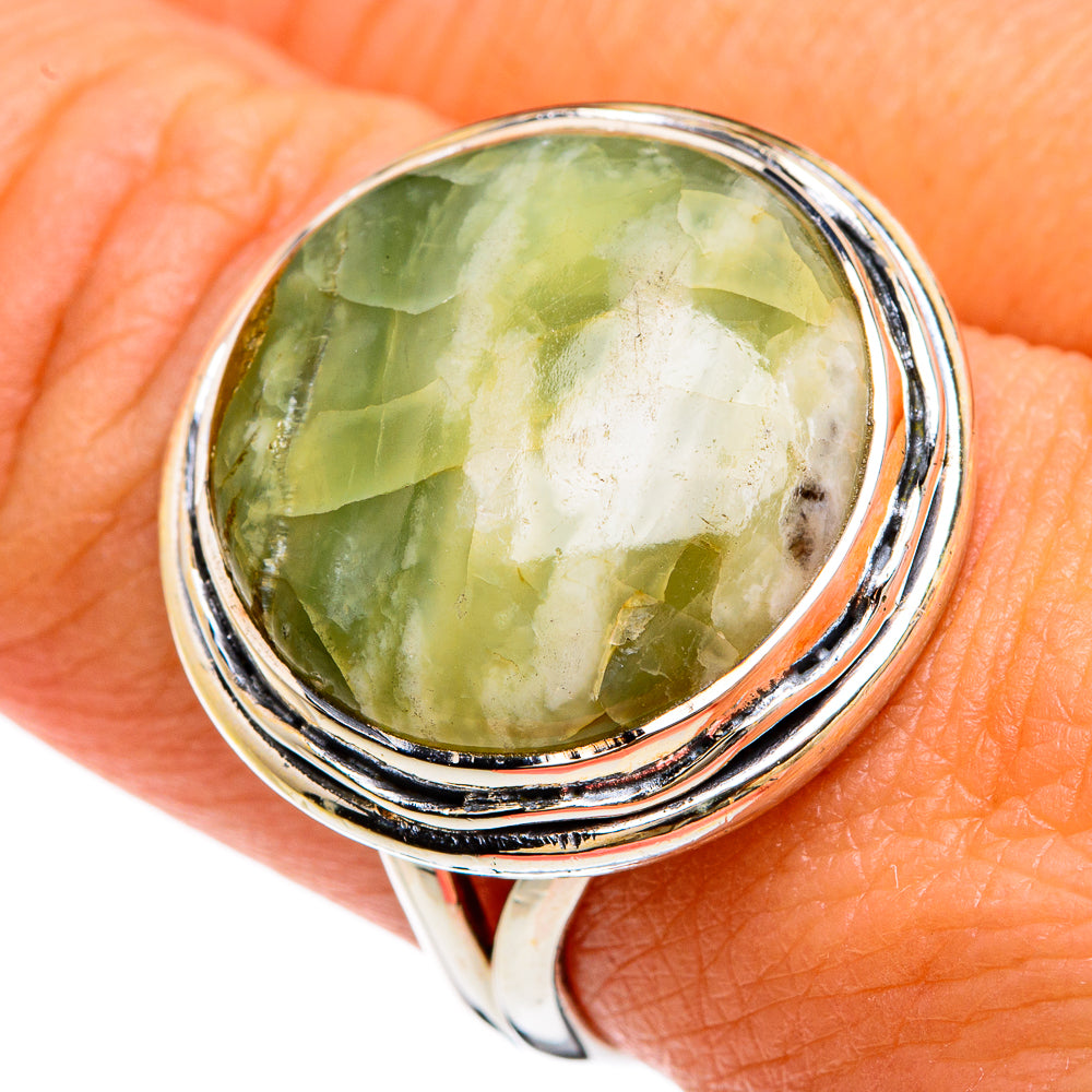 Australian Green Opal Rings handcrafted by Ana Silver Co - RING80311