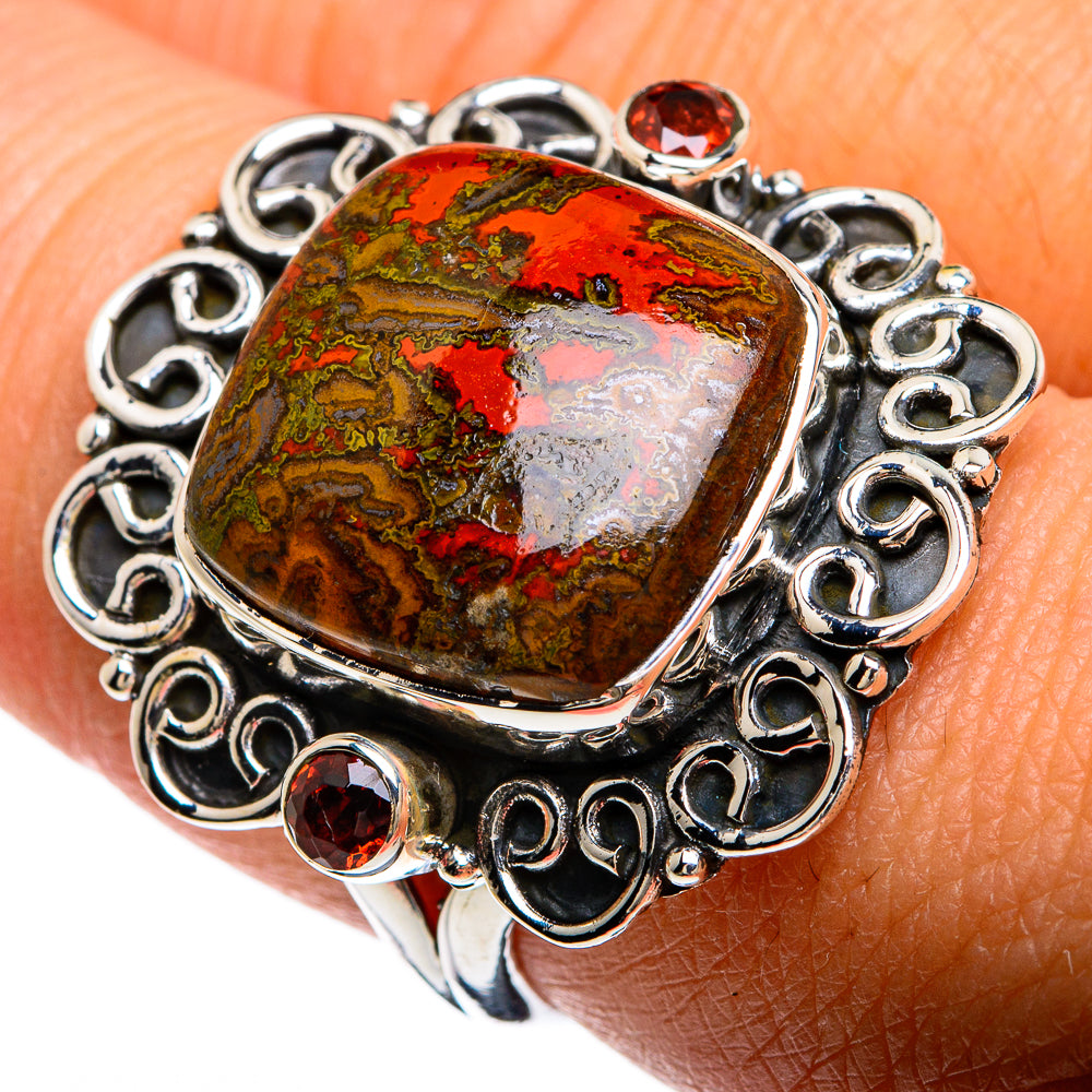 Moroccan Agate Rings handcrafted by Ana Silver Co - RING80315