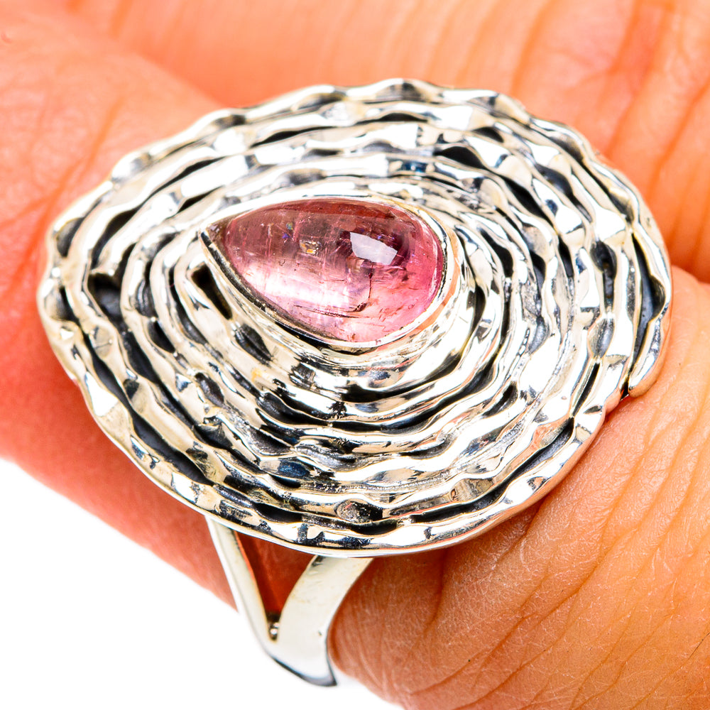 Pink Tourmaline Rings handcrafted by Ana Silver Co - RING80320