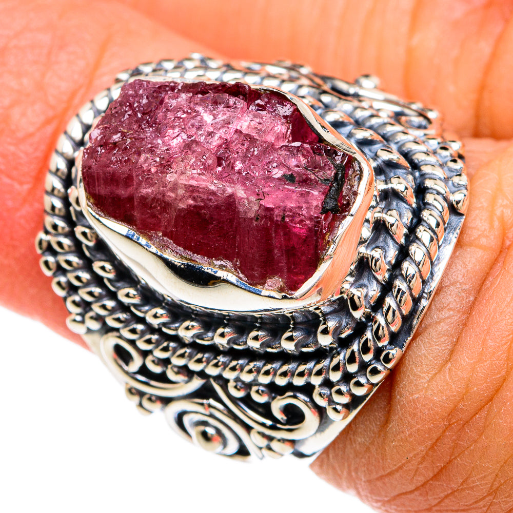 Pink Tourmaline Rings handcrafted by Ana Silver Co - RING80321