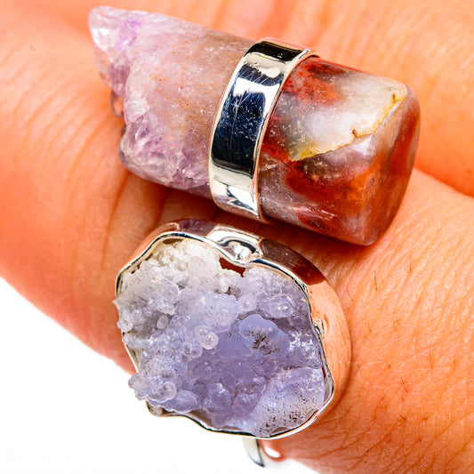 Amethyst Stalactite Rings handcrafted by Ana Silver Co - RING80322