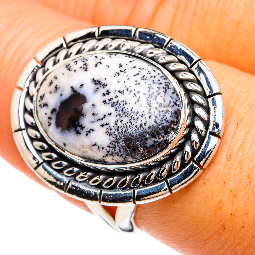 Dendritic Opal Rings handcrafted by Ana Silver Co - RING80328