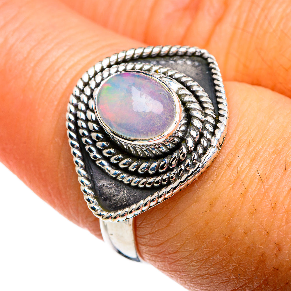 Ethiopian Opal Rings handcrafted by Ana Silver Co - RING80329